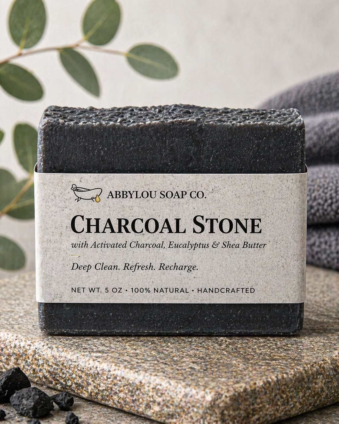 Charcoal Stone Soap