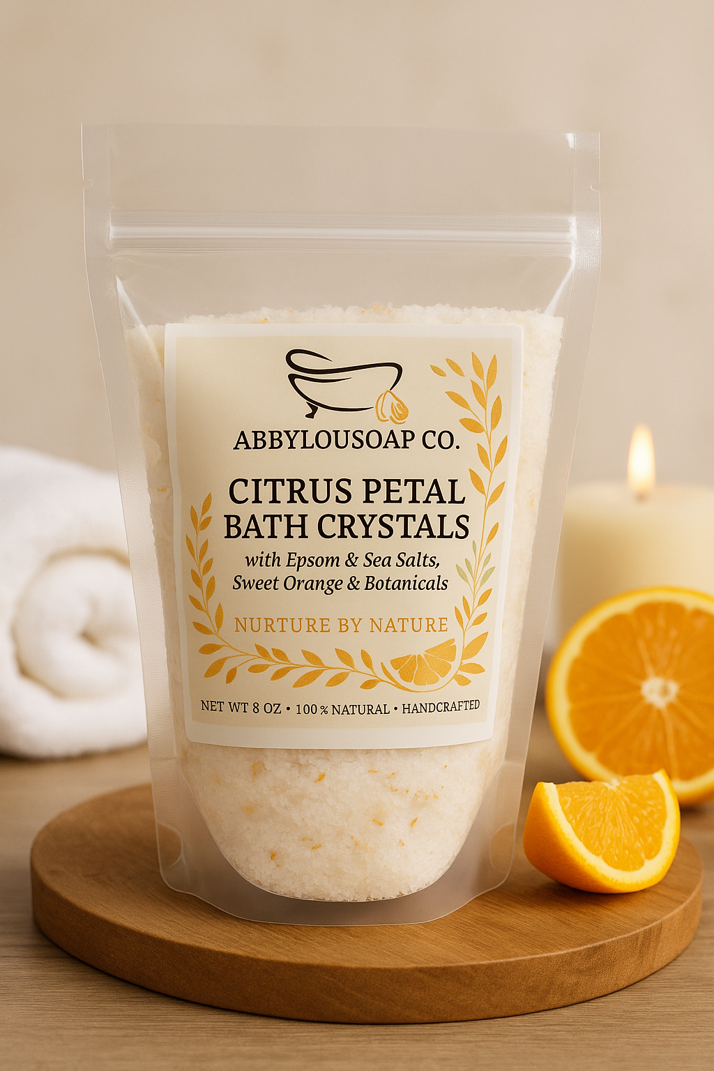 Citrus Petal Soak Natural Bath Crystals