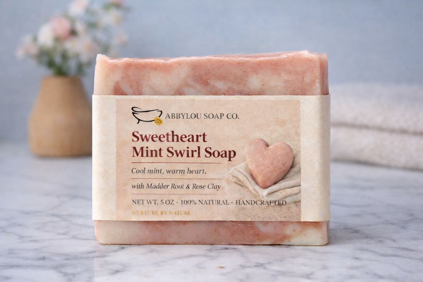 Sweetheart Mint Swirl Soap