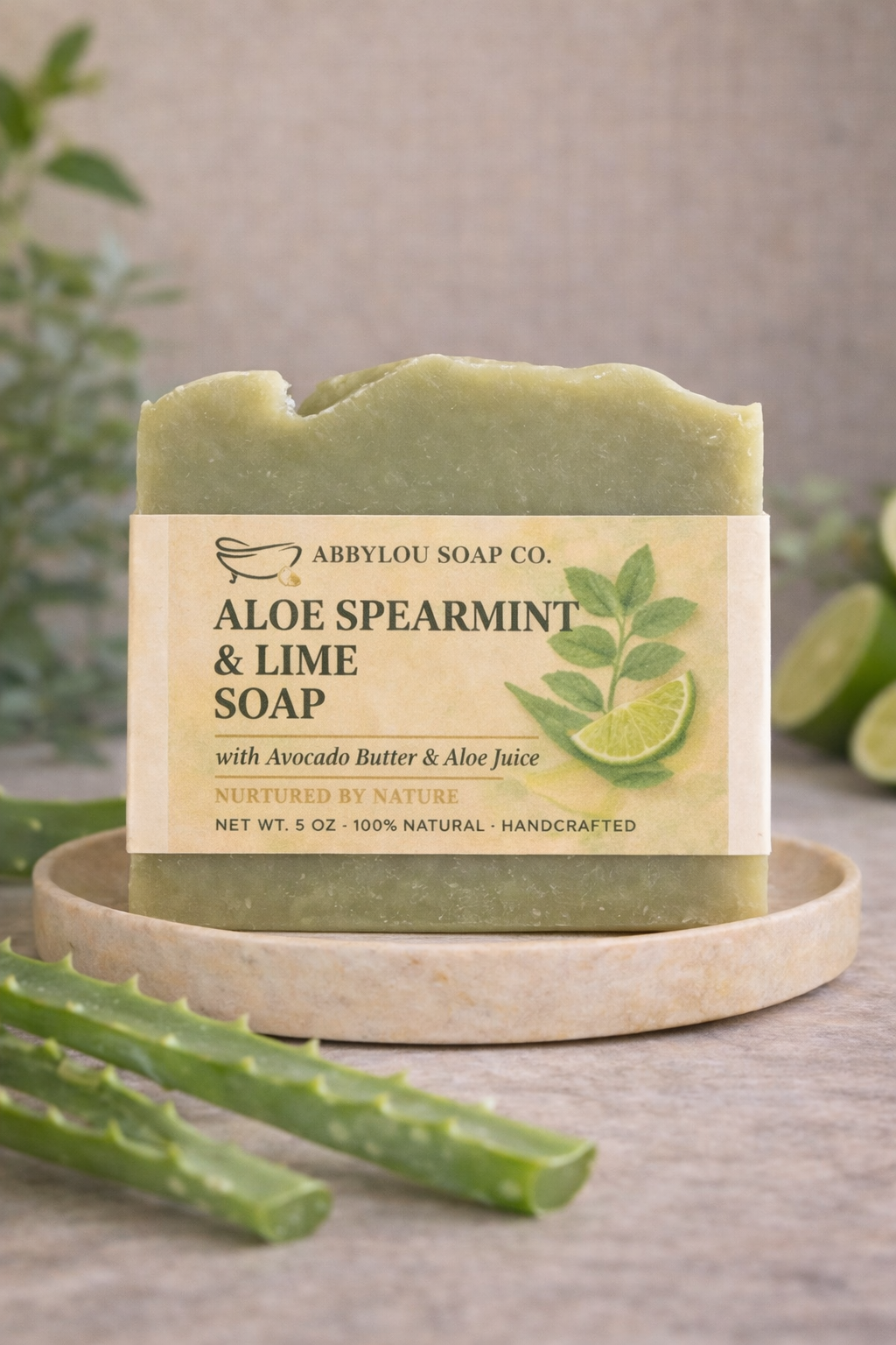 Aloe Spearmint & Lime with Avocado Butter Body Soap