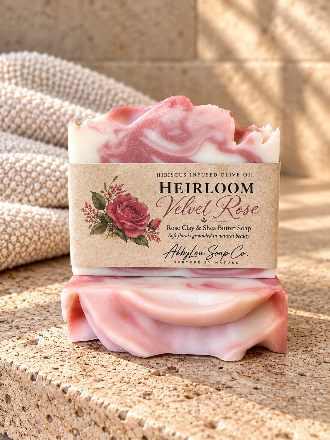 Heirloom Velvet Rose - Rose Clay & Shea Butter Soap