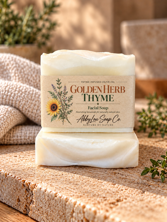 Golden Herb Thyme-Infused Facial Soap