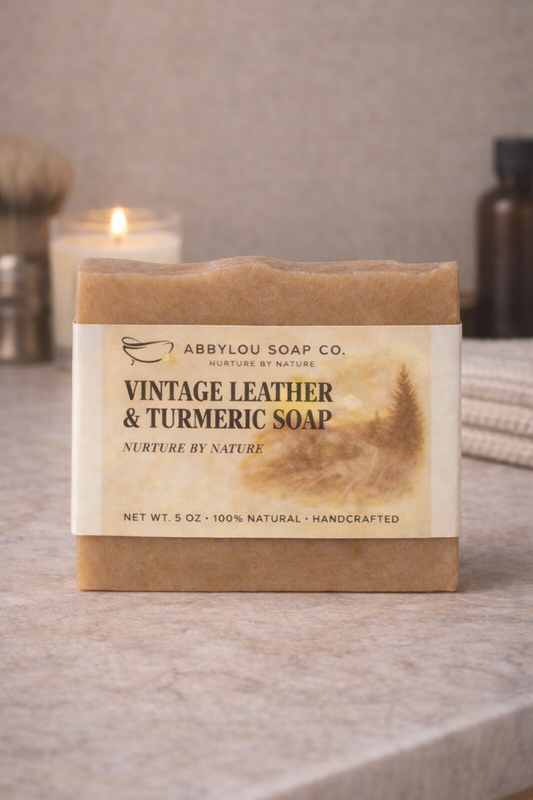 Vintage Leather & Turmeric Body Soap