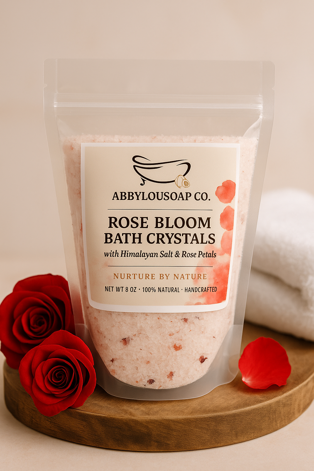 Rose Bloom Soak Natural Bath Crystals