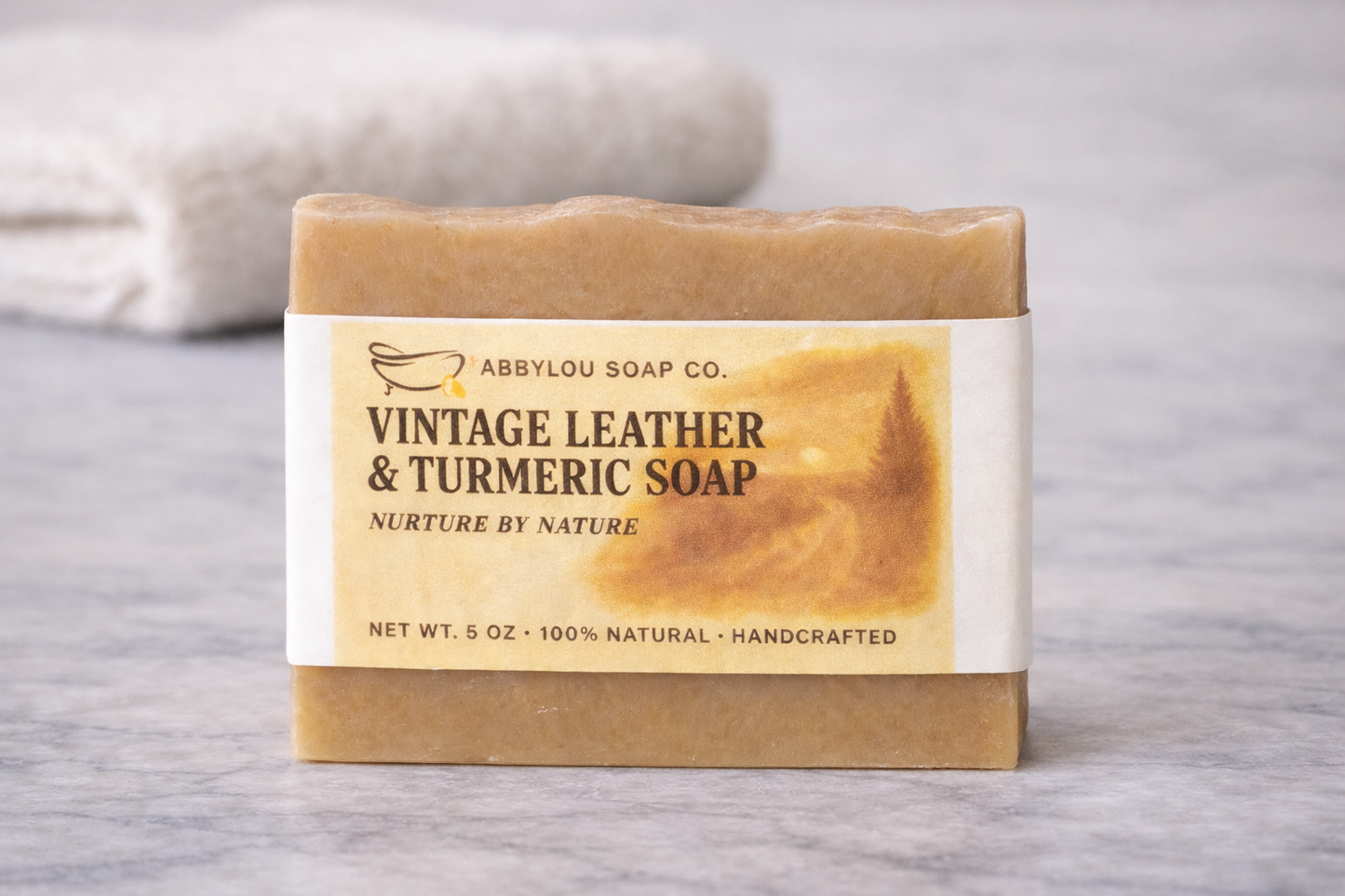 Vintage Leather & Turmeric Body Soap