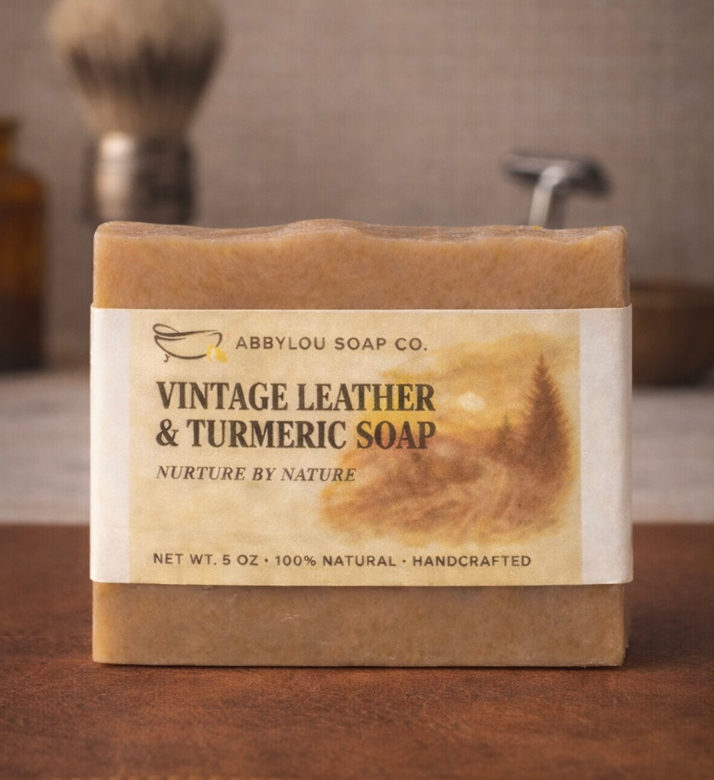 Vintage Leather & Turmeric Body Soap