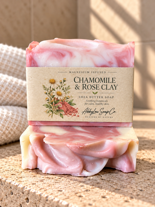 Chamomile & Rose Clay Shea Butter Soap