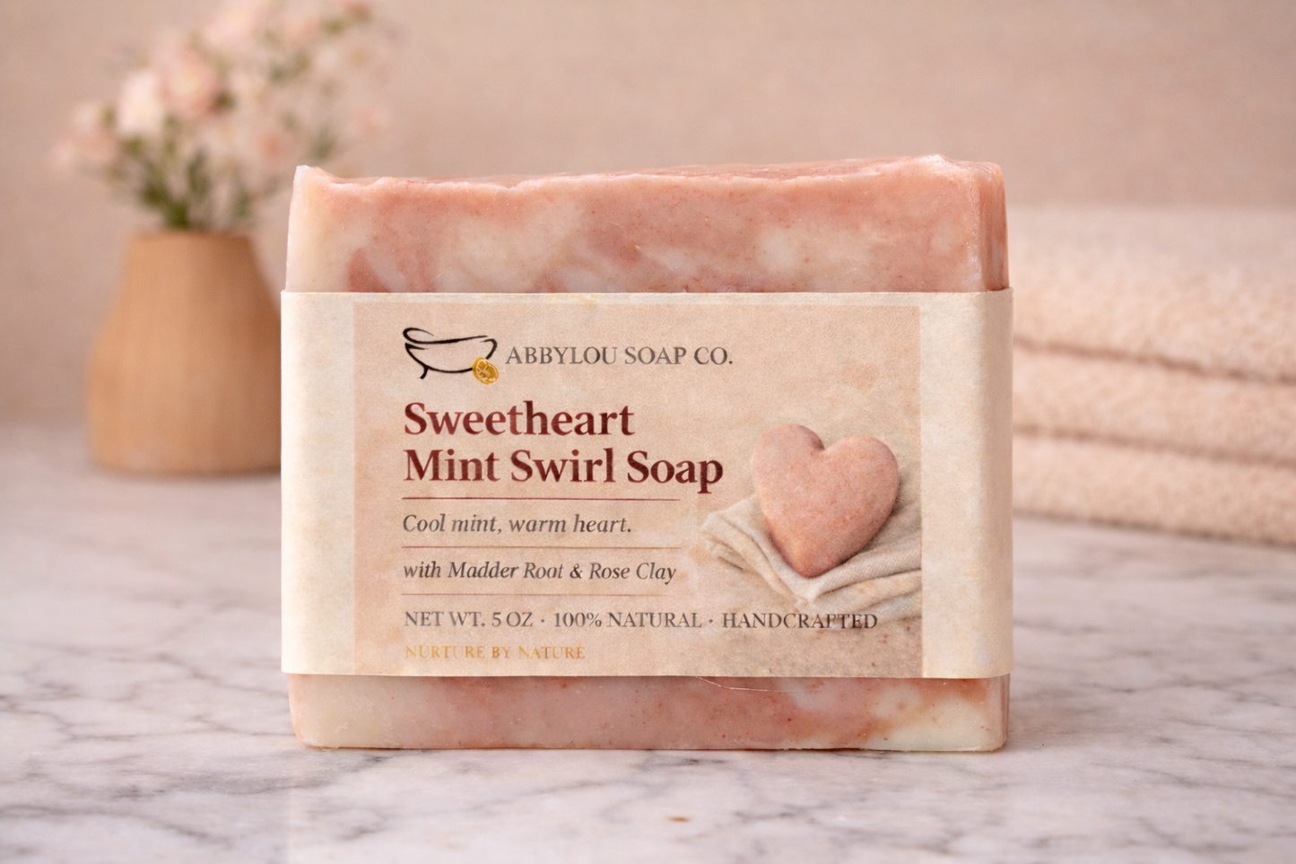Sweetheart Mint Swirl Soap