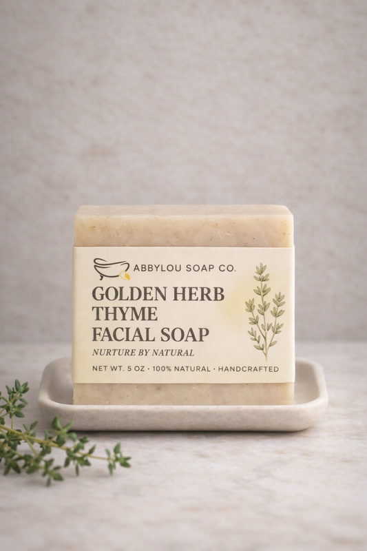 Golden Herb Thyme-Infused Facial Soap