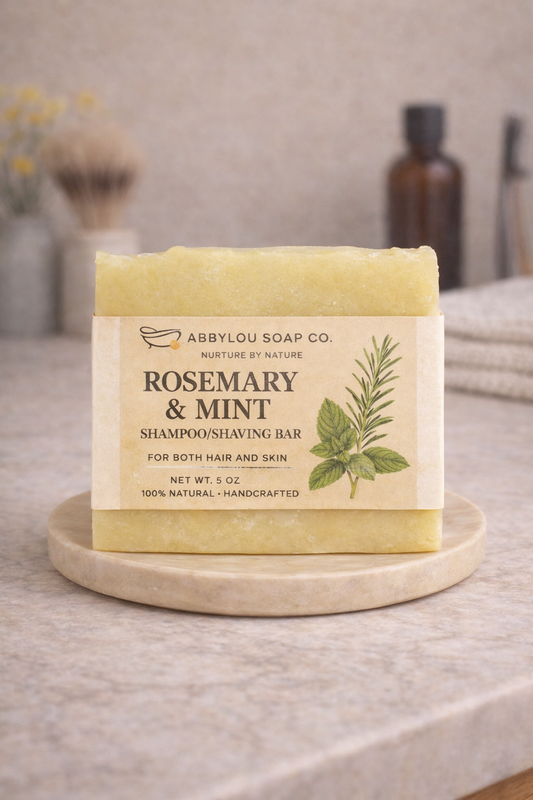 Rosemary & Mint Shampoo/Shaving Body Soap