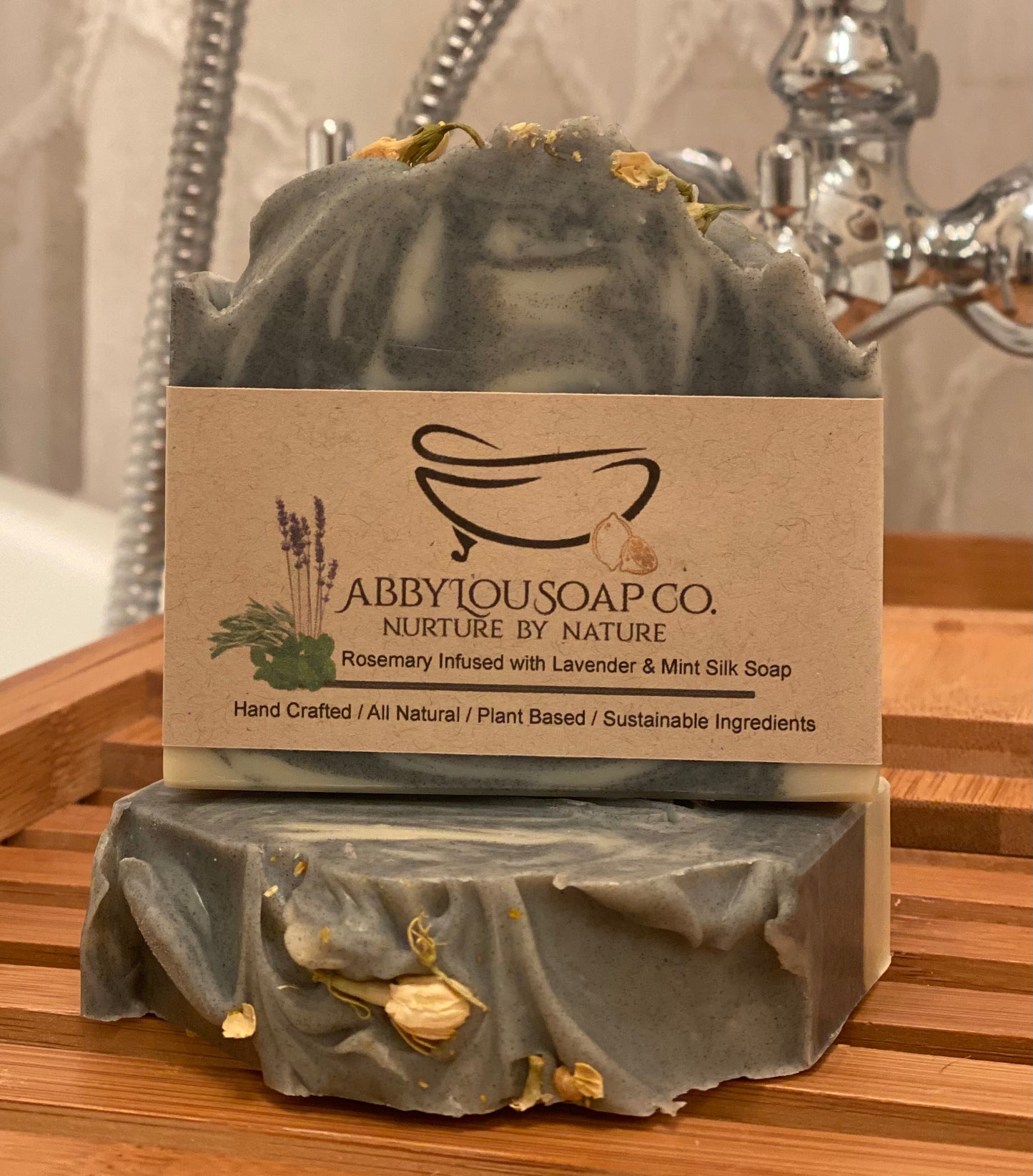 Rosemary Infused with Lavender & Mint Silk Body Soap