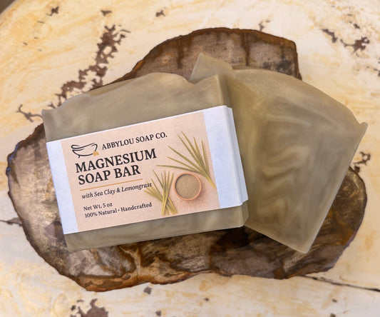 Magnesium Soap Bar - Sea Clay & Lemongrass