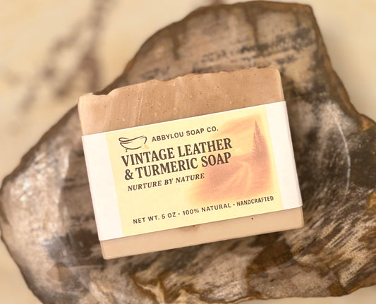 Vintage Leather & Turmeric Body Soap