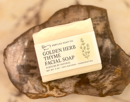 Golden Herb Thyme-Infused Facial Soap