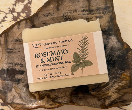 Rosemary & Mint Shampoo/Shaving Body Soap